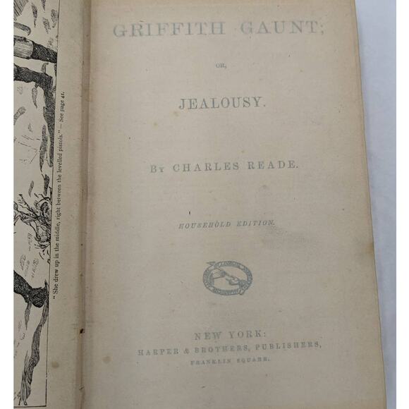 Griffith Gaunt Or Jealousy By Charles Reade Harpers Fireside Edition Vintage - Picture 8 of 14